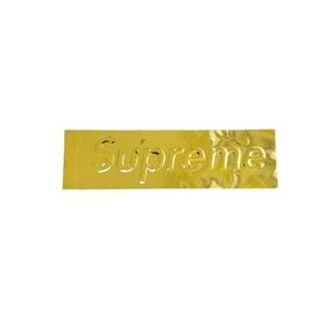 Supreme Embossed Metallic Gold Box Logo Sticker FW22
